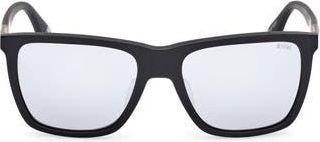 BMW 56mm Sunglasses in Matte Black /Smoke Mirror at Nordstrom Rack