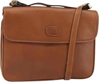 Bally Pre-owned leren schoudertas - Dames - Vintage Schoudertas - Bruin - ONE Size - Leer - Vintage