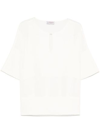 Alberto Biani Womens Blouse With Teardrop Opening