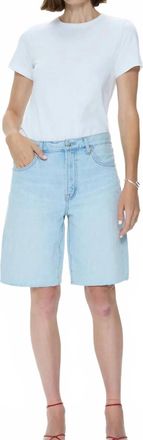 Pistola Denim Nolan Relaxed Straight Cut Off Denim Shorts In Postcards Vintage