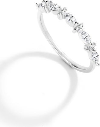 Mint & Lily Marquise and Round Cubic Zirconia Ring in 925 Sterling Silver at Nordstrom, Size 8