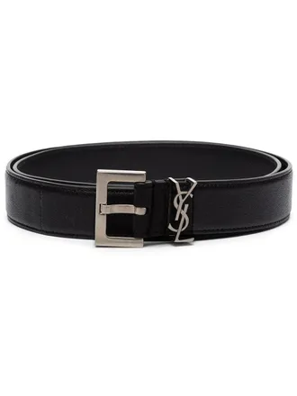 SAINT LAURENT Leather belt モノグラム メンズ ベルト レザー 三越伊勢丹 | SAINT LAURENT/サンローラン_men通販 | モノグラム