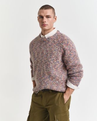 GANT Men Multicolored Crew Neck Sweater (L) MULTICOLOR