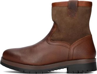Mazzeltov Schoenen, Heren, Bruin, 44 EU, Leer, Bruine leren chunky enkellaarzen