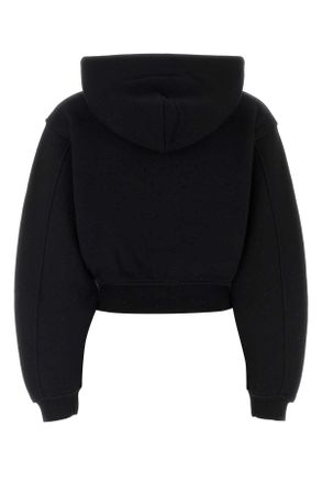 Alexander Wang Zip-Up Cotton Blend Hoodie - Black