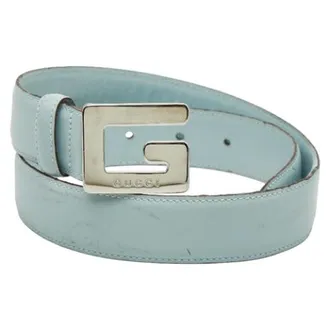 Gucci Pre-owned Belts, female, Blue, Size: ONE SIZE Pre-owned Leather Belt