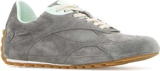Bottega Veneta Womens Grey Suede Orbit Flash Sneakers Greymint