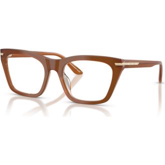 Emporio Armani 53mm Cat Eye optical glasses in Brown at Nordstrom