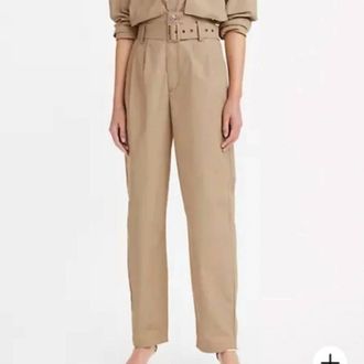 Levi's Womens Tailored High Loose Taper Pants In Tan