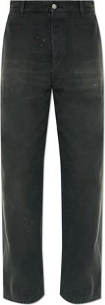 Maison Margiela Jeans met vintage-effect - Heren - Regular Fit Jeans - Zwart - S - Katoen - Jeans