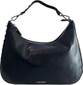 Twinset Black PU Women Shoulder Womens Bag