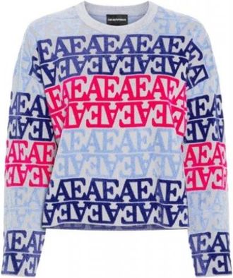 Emporio Armani Crewneck Sweater - Dames - Ronde hals truien - Veelkleurig - S - Polyester - Truien & Vesten