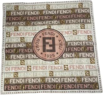 Fendi Pre-owned Vintage Zijden Sjaal - Dames - Vintage Accessoires - Veelkleurig - ONE Size - Vintage