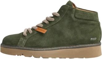Panchic Groene Su&egrave;de Enkellaarzen - Heren - Veterlaarzen - Groen - 45 EU - Su&egrave;de - Schoenen