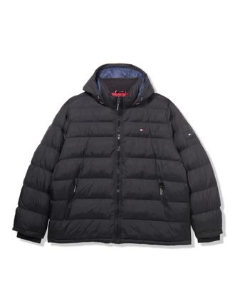 Tommy Hilfiger Mens Hooded Puffer Jacket (Standard and Big & Tall), Black, M