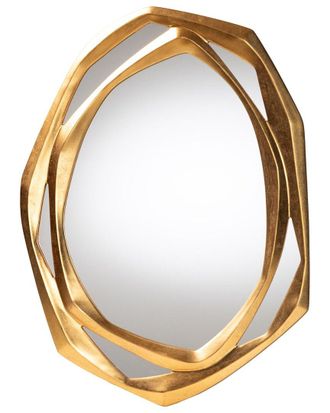 Baxton Studio Halen Antique Goldleaf Accent Wall Mirror
