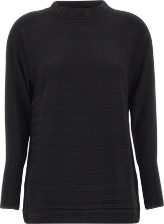 Elena Miro Truien & Vesten, Dames, Zwart, XS, Round-neck Truien
