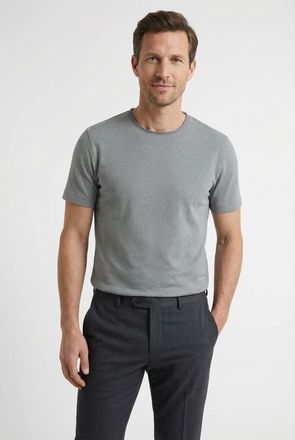 Olymp T-Shirt OLYMP Casual, Herren, Gr. XXL, grau (silbergrau), Jersey, Obermaterial: 95% Baumwolle, 5% Elasthan, Basic, Rundhals, Shirts T-Shirt