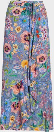 Johnny Was Lilliana Print Side Tie Pareo