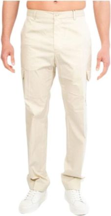 Calvin Klein Crinkle Tech Cotton Cargo Broek - Heren - Chinos - Beige - L - Katoen - Broeken