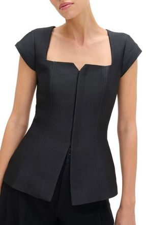 Aligne Mars Squar Neck Top in Black at Nordstrom, Size 12