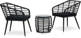 Les Tendances Furniture Limited - Set De Mesa Y Sillas De Jard&iacute;n 3 Piezas Rat&aacute;n