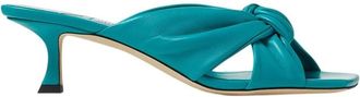 Jimmy Choo London Avenue 50Mm Malibu Nappa Leather Mules, Brand Size 34 ( US Size 4 )