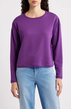 Eileen Fisher Boxy Terry Top in Dahlia at Nordstrom Rack, Size Large
