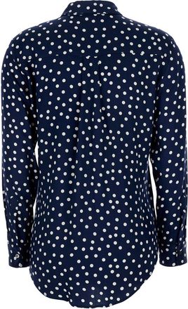Pla&icirc;n Womens Long-Sleeved Shirt Blue Polyester Blouses