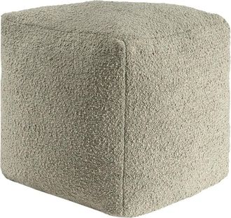 LR Home Lr Home Boucle Contemporary Boucle Handmade Textured Pouf
