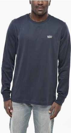 Diesel Cotton Crew Neck T-Shirt T-JUST-LS-SITUATION with Logo size Xxl