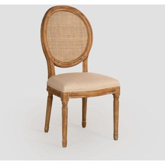 Sklum Sklum - Pack De 4 Sillas De Comedor En Rejilla Y Tapizadas Sunna