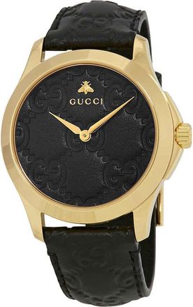 Gucci G-Timeless Black GG Dial Ladies Watch YA1264034