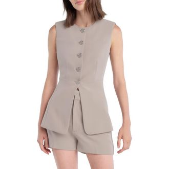 Favorite Daughter The Clocking In Long Vest in Soft Taupe at Nordstrom, Size X-Small