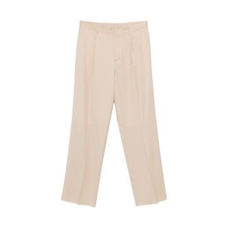 Lardini Straight Trousers, male, Beige, Size: XL Straight Trousers