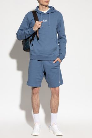 Emporio Armani Cotton Sweatshirt, Mens, Blue