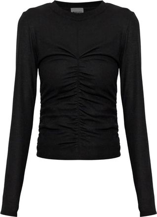 Isabel Marant Delesa Top - Dames - Longsleeves - Zwart - XS - Wol - Tops