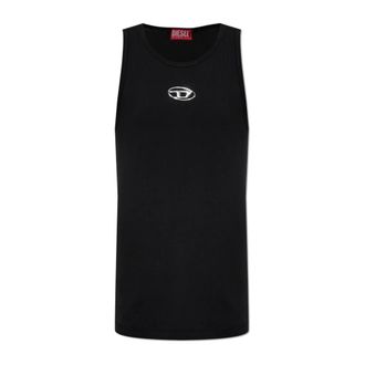 Diesel Tops, Heren, Zwart, XS, Katoen, T-Lifty-Iod Mouwloos T-shirt