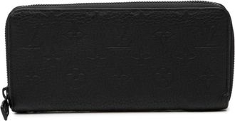 Louis Vuitton Black Leather Long Wallet (Bi-Fold) (Pre-Owned)