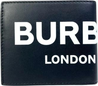 Burberry Pre-owned Wallets, male, Black, Size: ONE SIZE Pre-owned Leather wallets