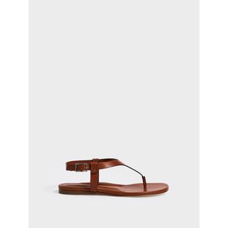 Marion Parke Solana Thong Sandal | Nappa in Chestnut at Nordstrom, Size 37.5