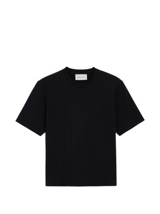Ami Classic Black T-Shirt with Subtle Embroidered Logo