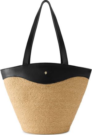 Helen Kaminski Nadee Braided Raffia Tote in Natural/black at Nordstrom