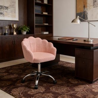 STILVORA Silla De Maquillaje Moderna, Silla De Oficina Con Dise&ntilde;o De Hoja De Flor, Silla De Oficina C&oacute;moda (solo Silla De Oficina)