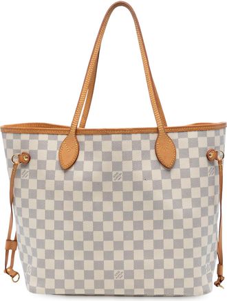 Louis Vuitton Pre-owned Womens Damier Azur Neverfull Mm - Cream Textile - One Size