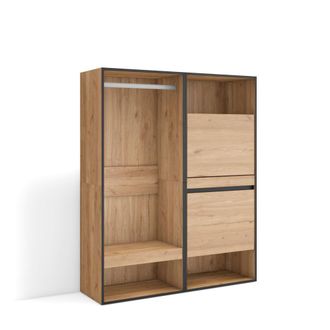 Skraut Home Vestidor efecto madera roble 120x35x145cm
