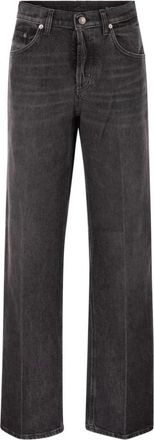 Dondup Wide Leg Denim Jeans - Dames - Loose Fit Jeans - Zwart - W31 - Denim - Jeans