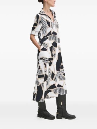 Joseph Ribkoff graphic-print midi dress - White