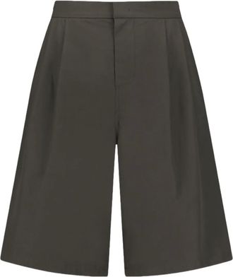 Amomento pleat-detail shorts - Brown