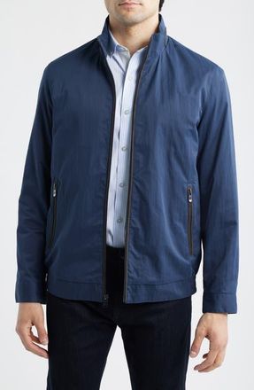 Johnston & Murphy Water Resistant Full-Zip Jacket in Navy at Nordstrom, Size Xxx-Large